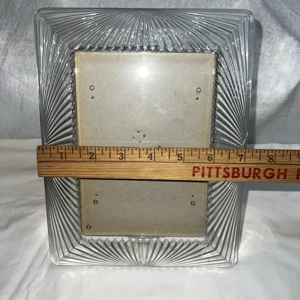Burnes of Boston Crystal Picture Frame 10 x 7.5 Clear Glass Photo Frame Decor